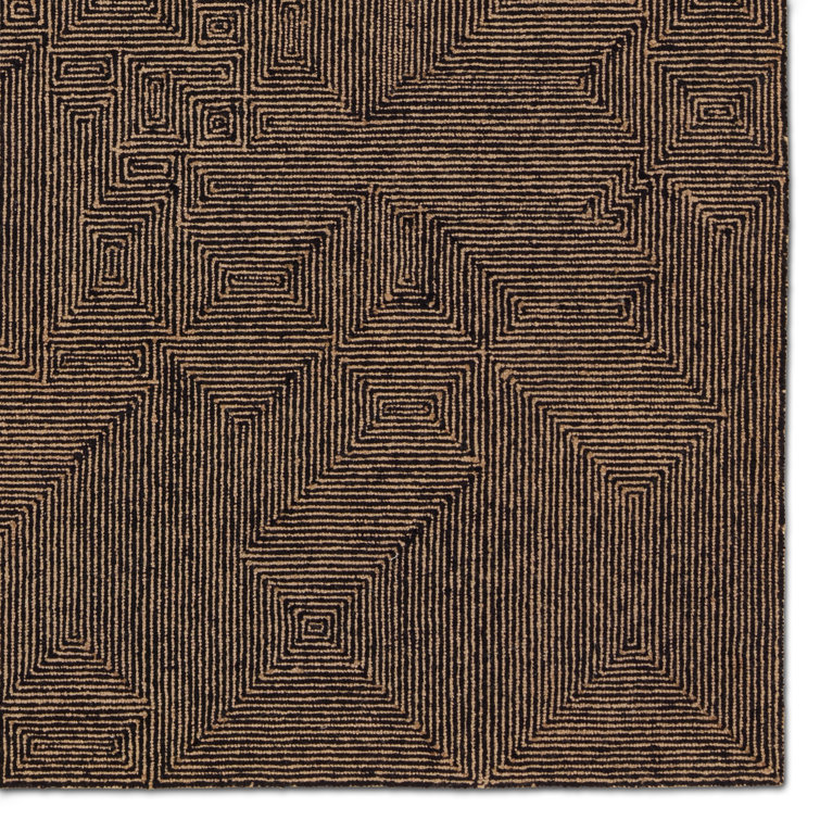 Alaska Hand Tufted Tan/Black Rug Birch Lane